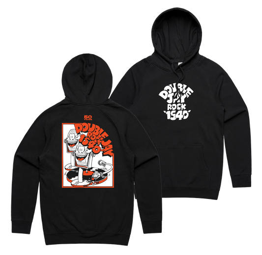 50 YEARS: Double Jay Hoodie Black