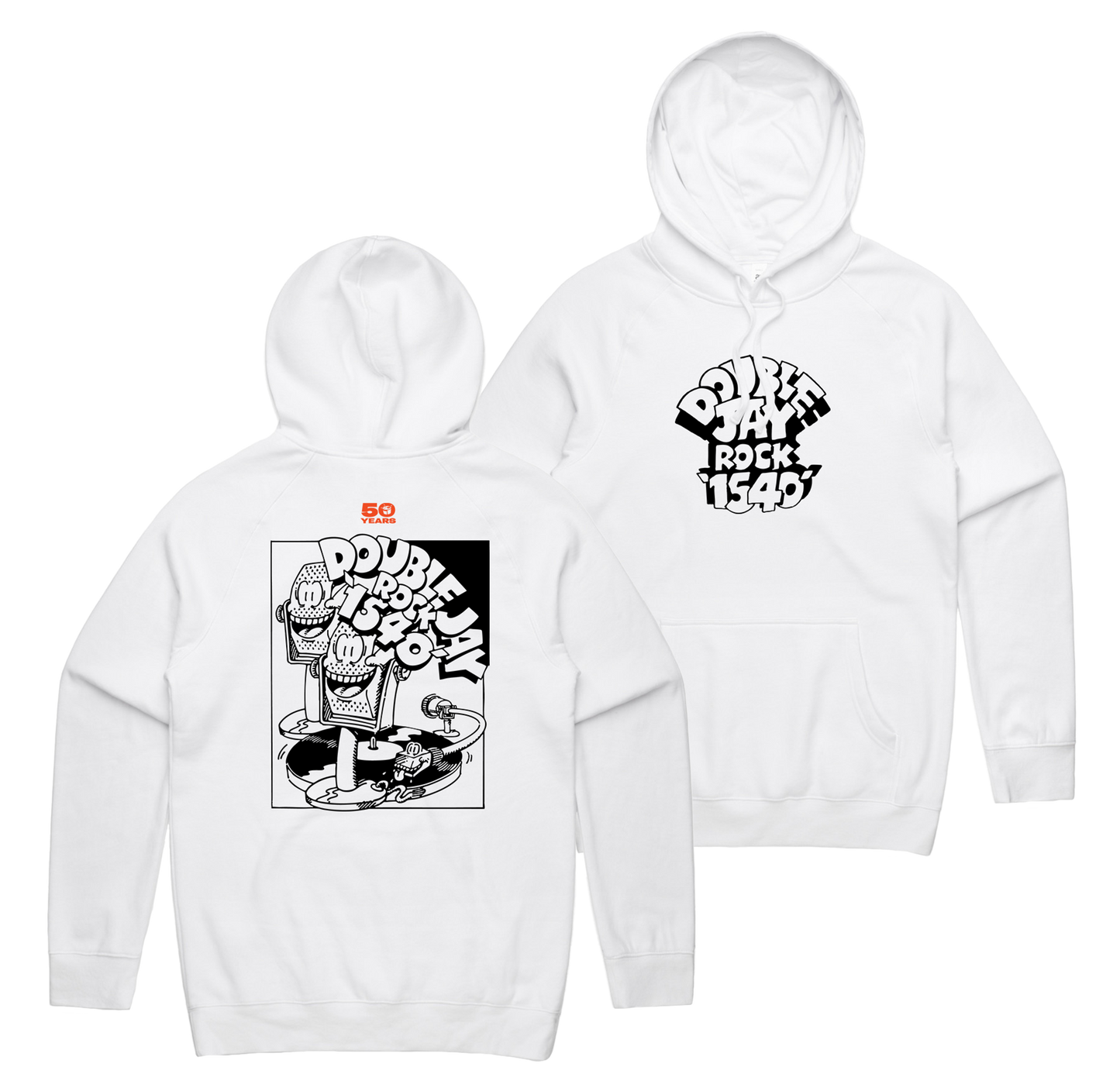 50 YEARS: Double Jay Hoodie White
