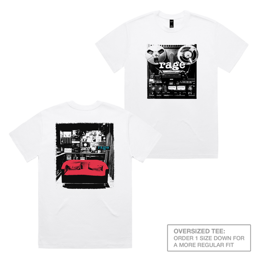 Rage Reel Oversized Heavy Tee White
