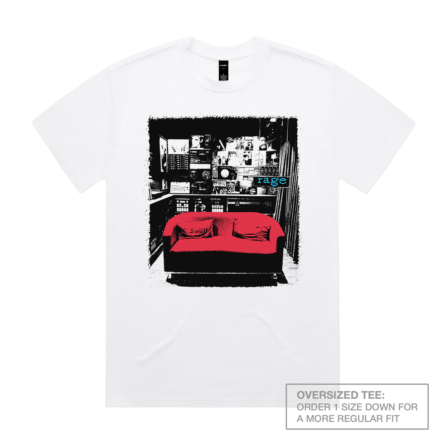 Rage Room Heavy Oversized Heavy Tee White