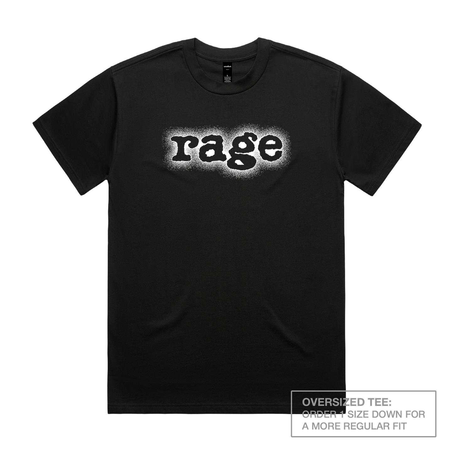 Rage Static Oversized Heavy Tee Black