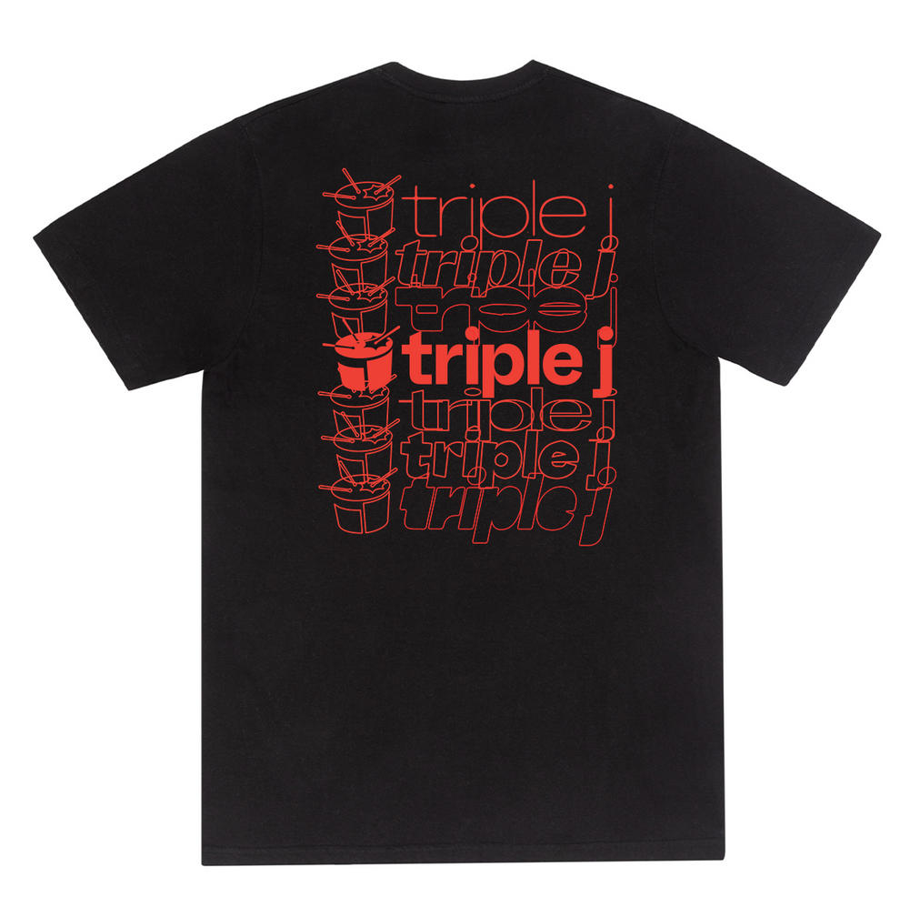 Drum Triple j Tee (Black) – triple j store