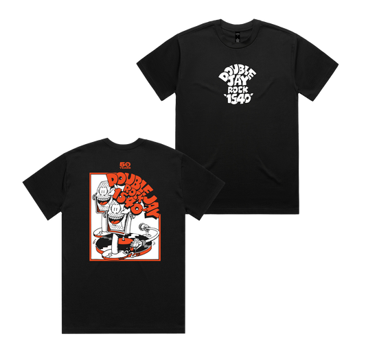 50 YEARS: Double Jay Oversized Heavy Tee Black