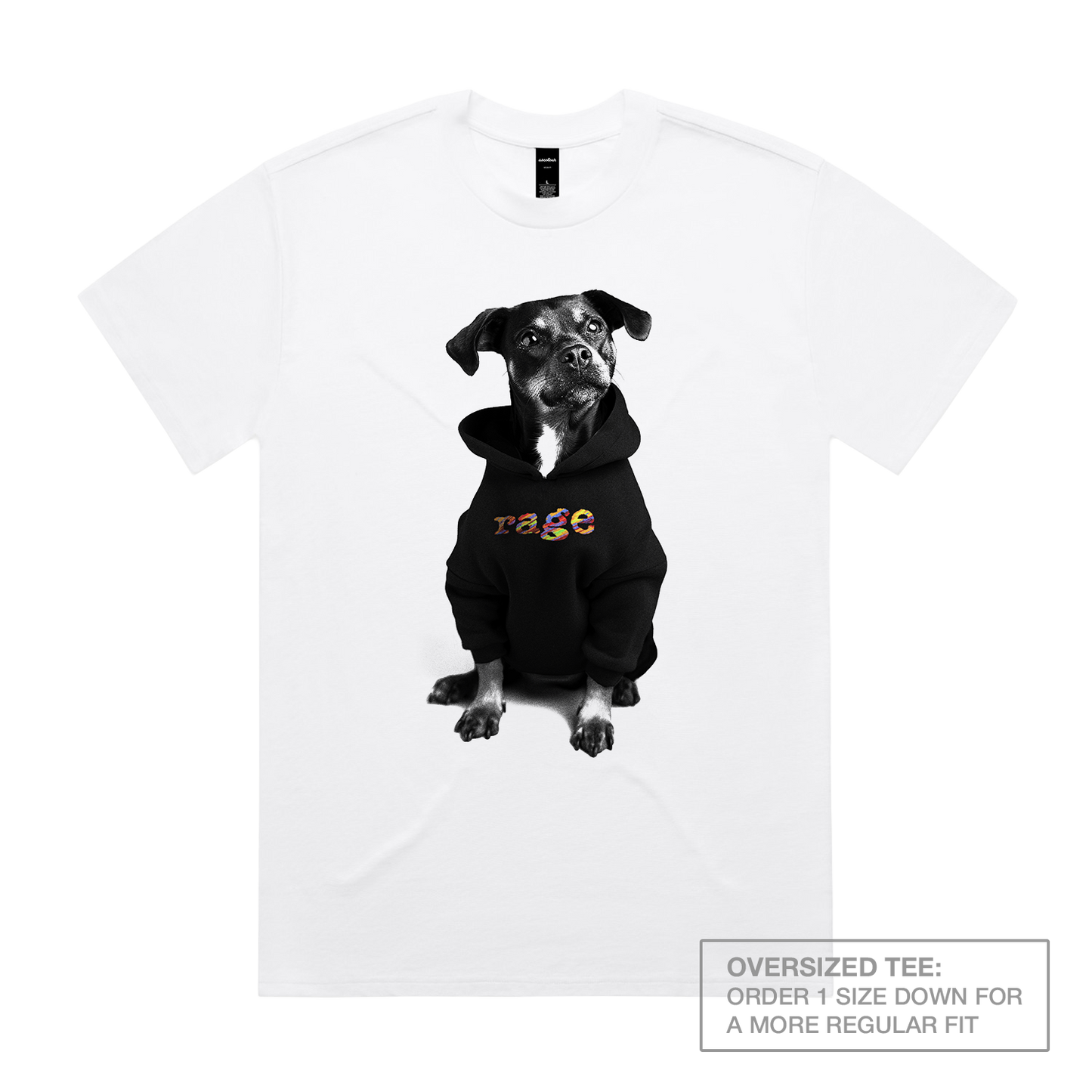 Rage Doghoodie Oversized Heavy Tee White