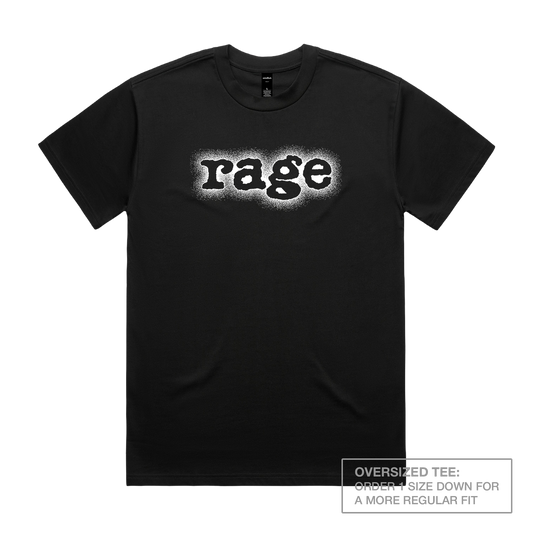 Rage Static Oversized Heavy Tee Black