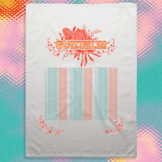 Hottest 100 of Australian Songs tea towel [PRE-ORDER]