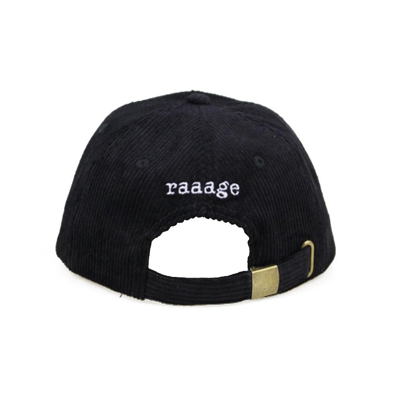 Rage Embroidered Corduroy Cap (Black)