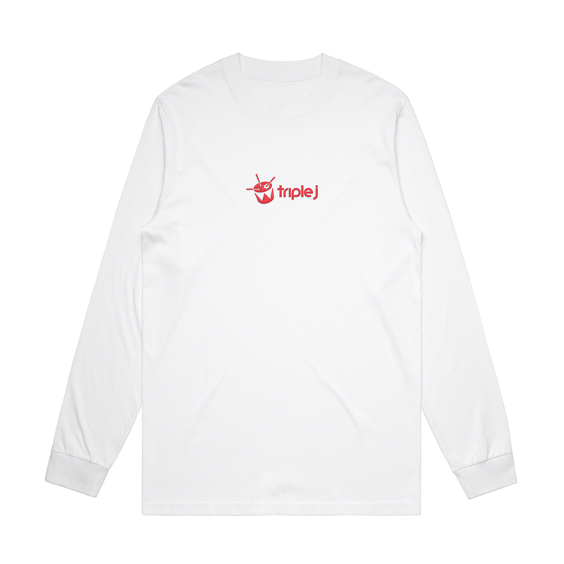Embroidered Logo Long Sleeve (White)