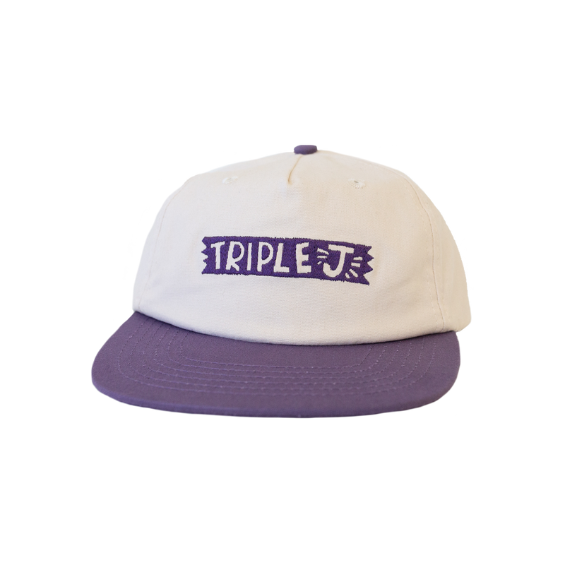 Vintage Canvas Hat (Purple/White)